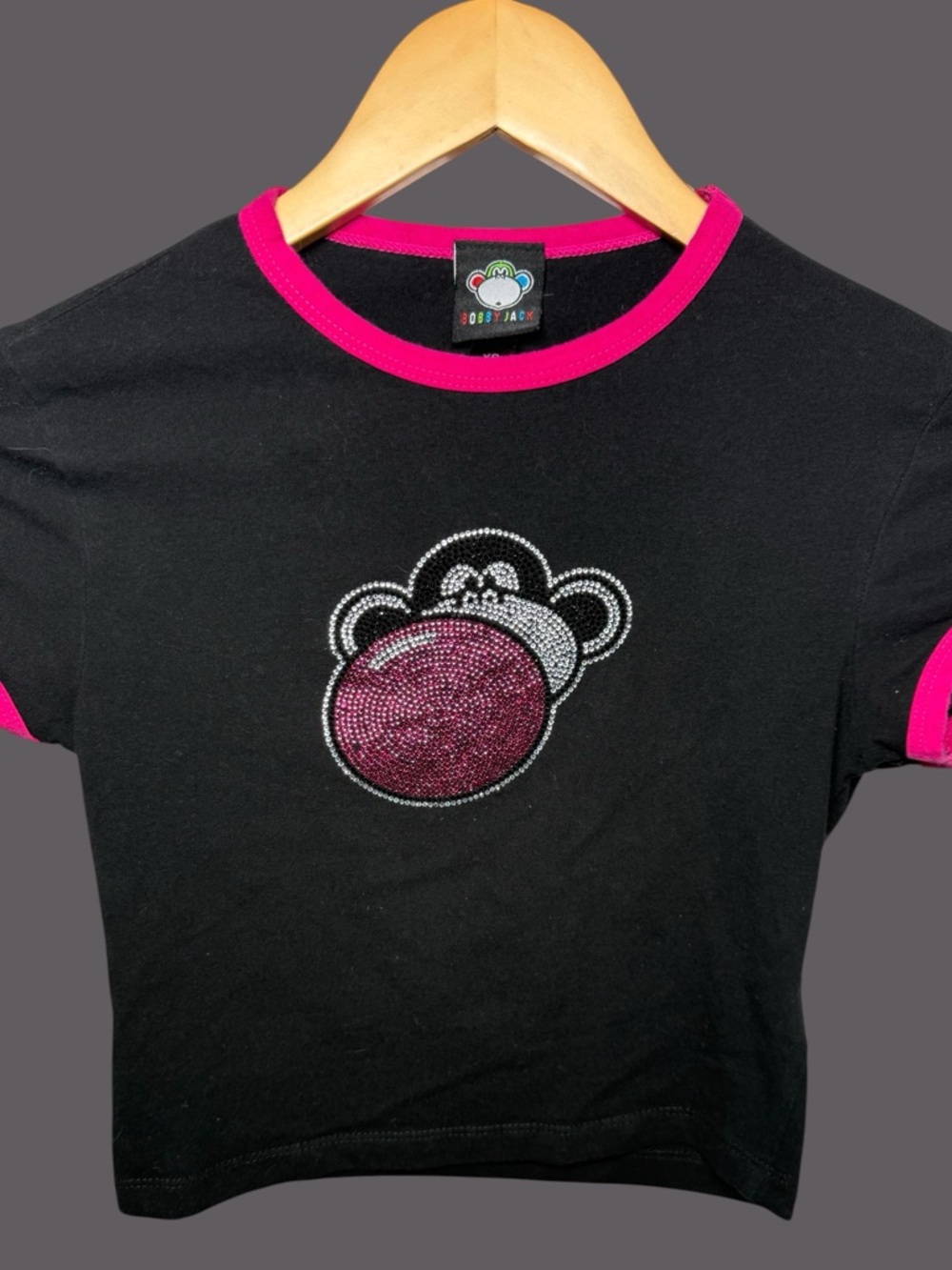 Sparkle Era Bobby Jack Ringer Crop Top